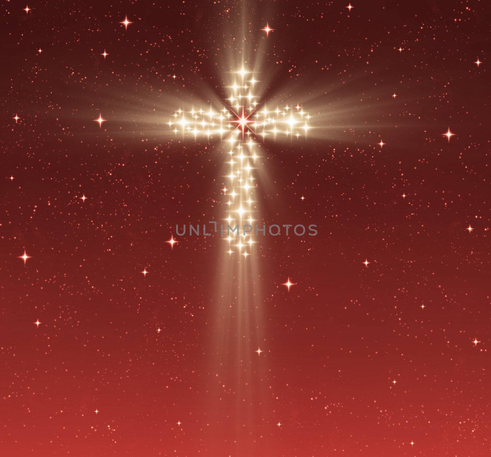 christian cross in stars by clearviewstock