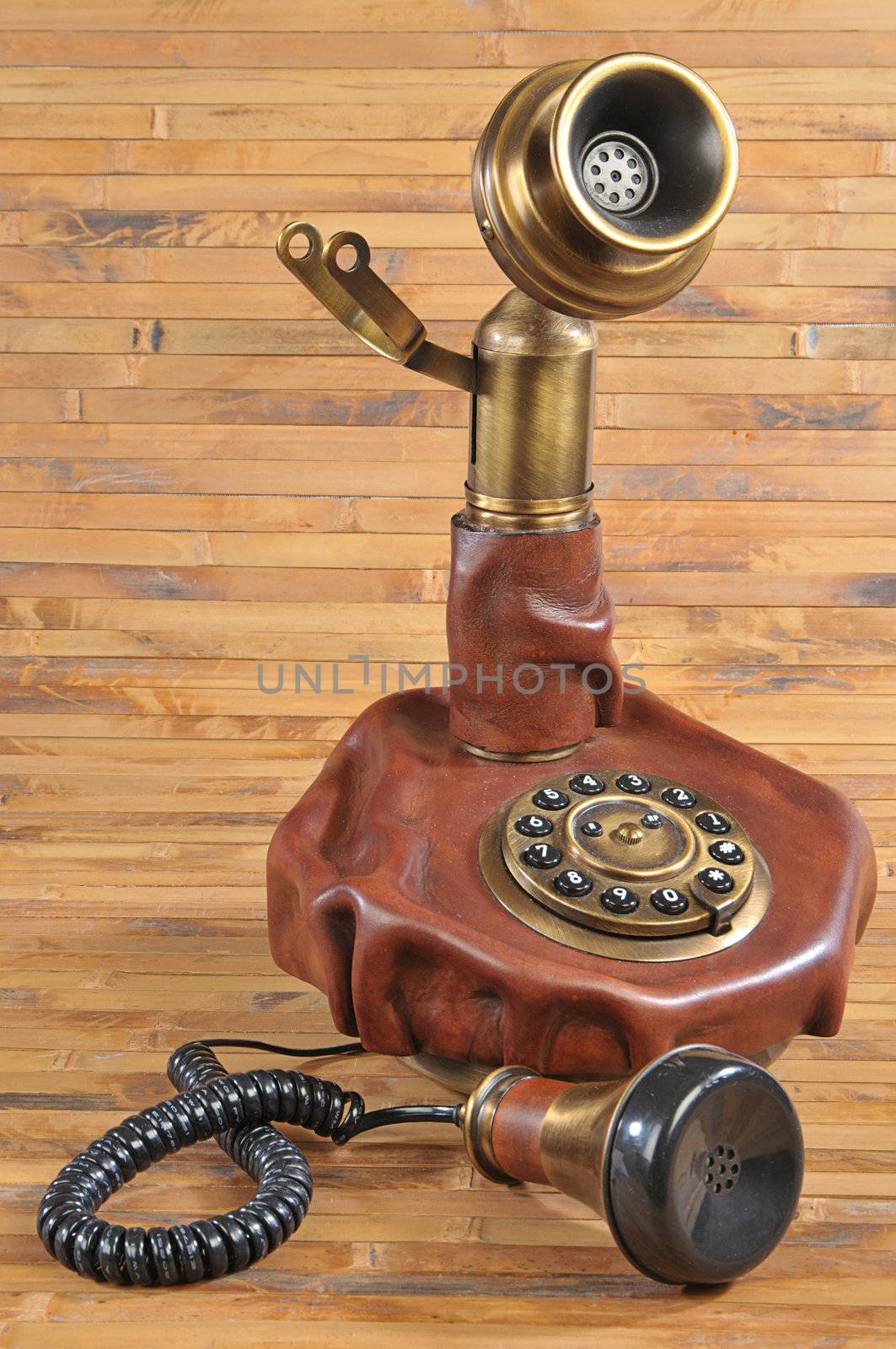 isolated old-fashioned phone by dyoma