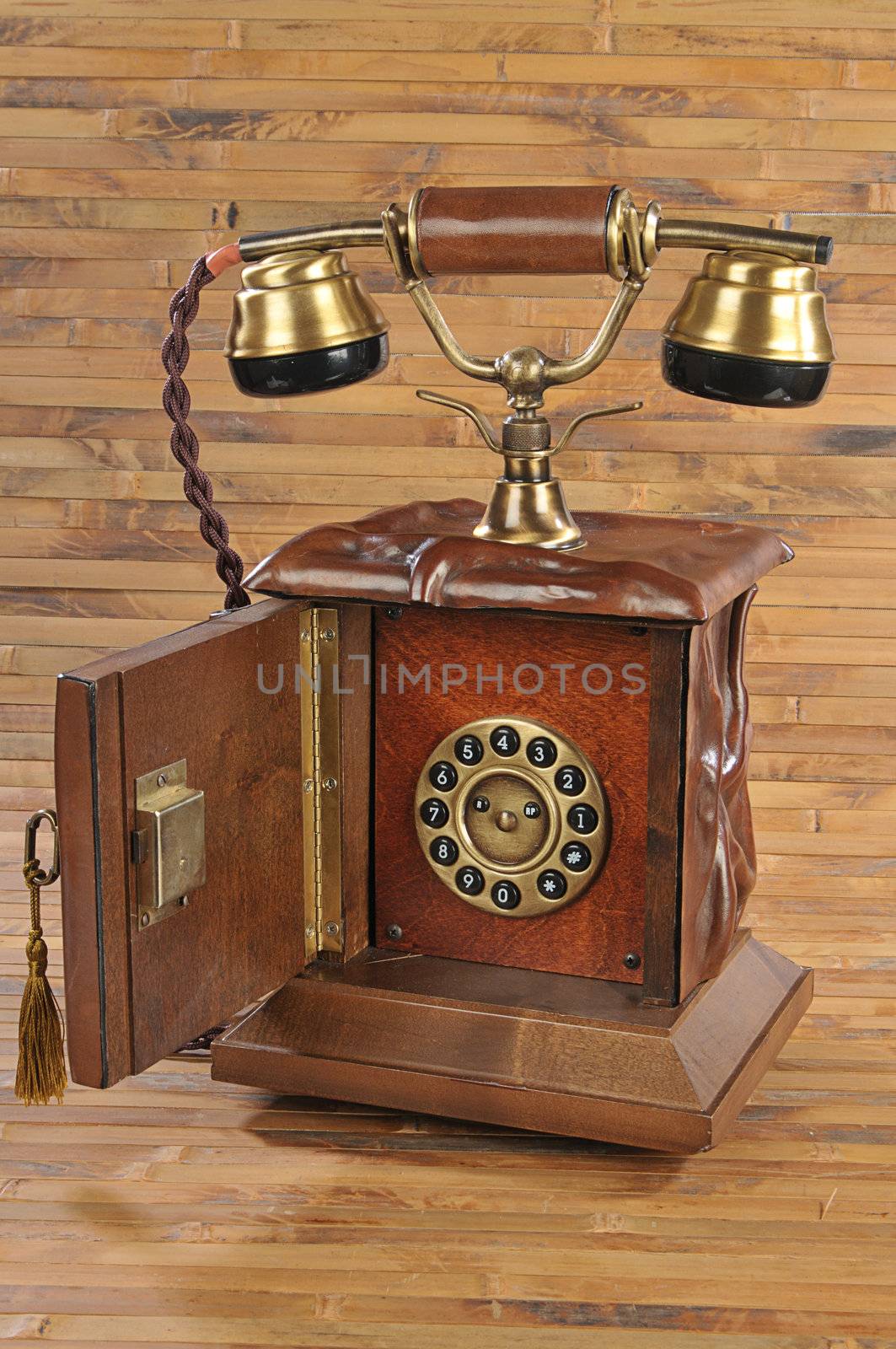 isolated old-fashioned phone by dyoma