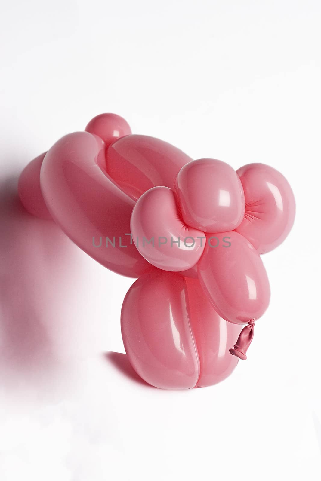pink balloon sheep in the middle of a jump