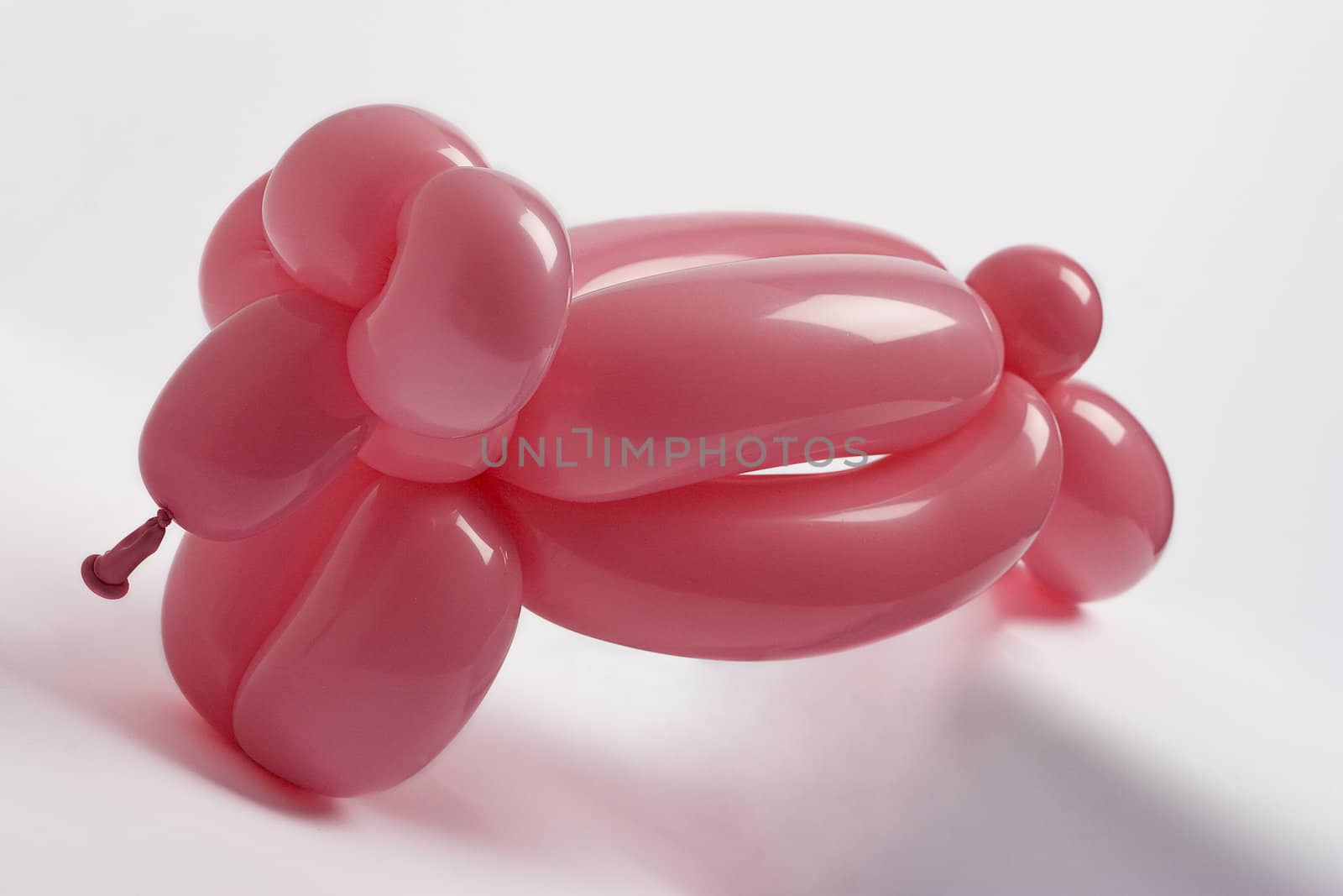 pink balloon sheep in the middle of a jump