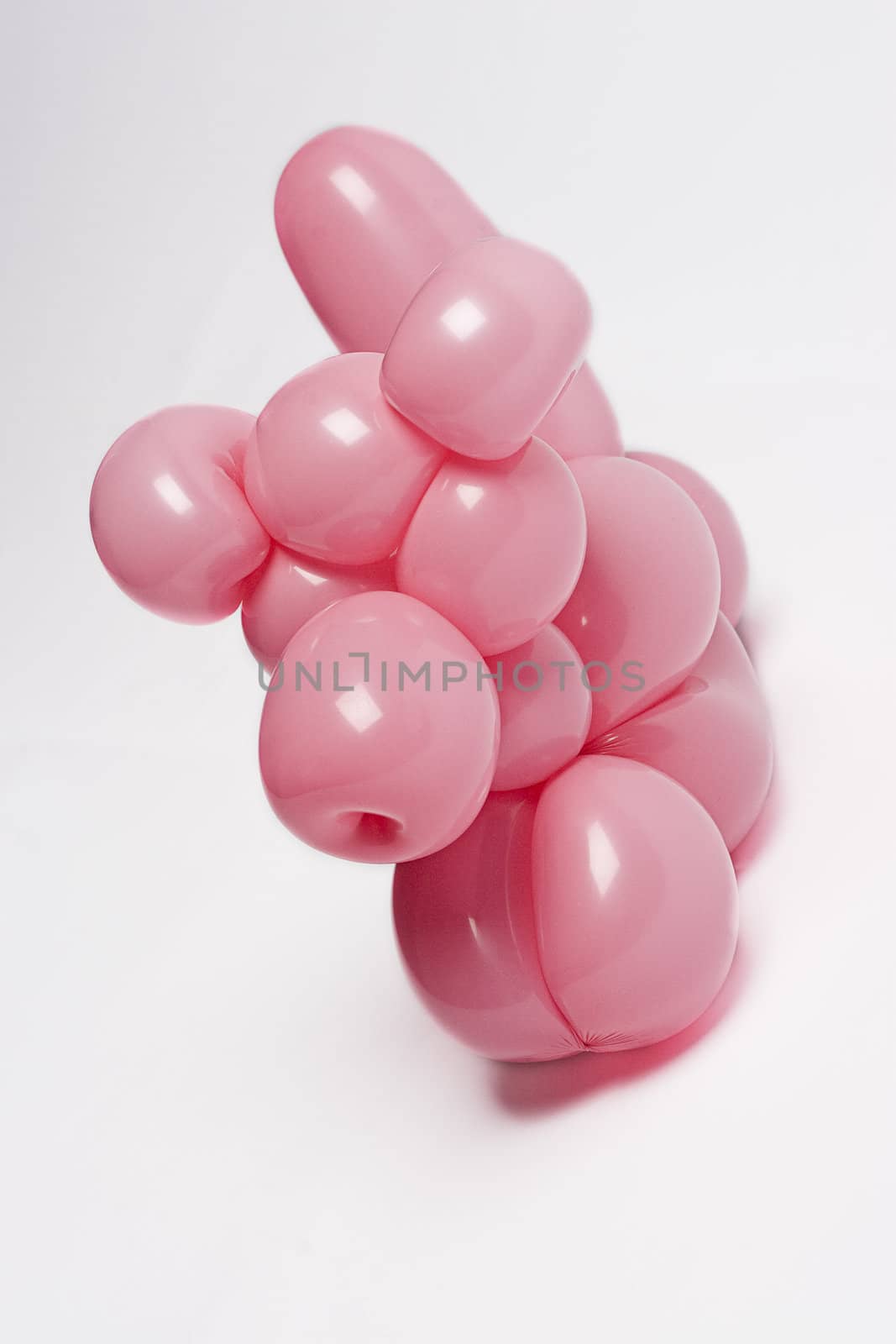 close up of a pink balloon pig