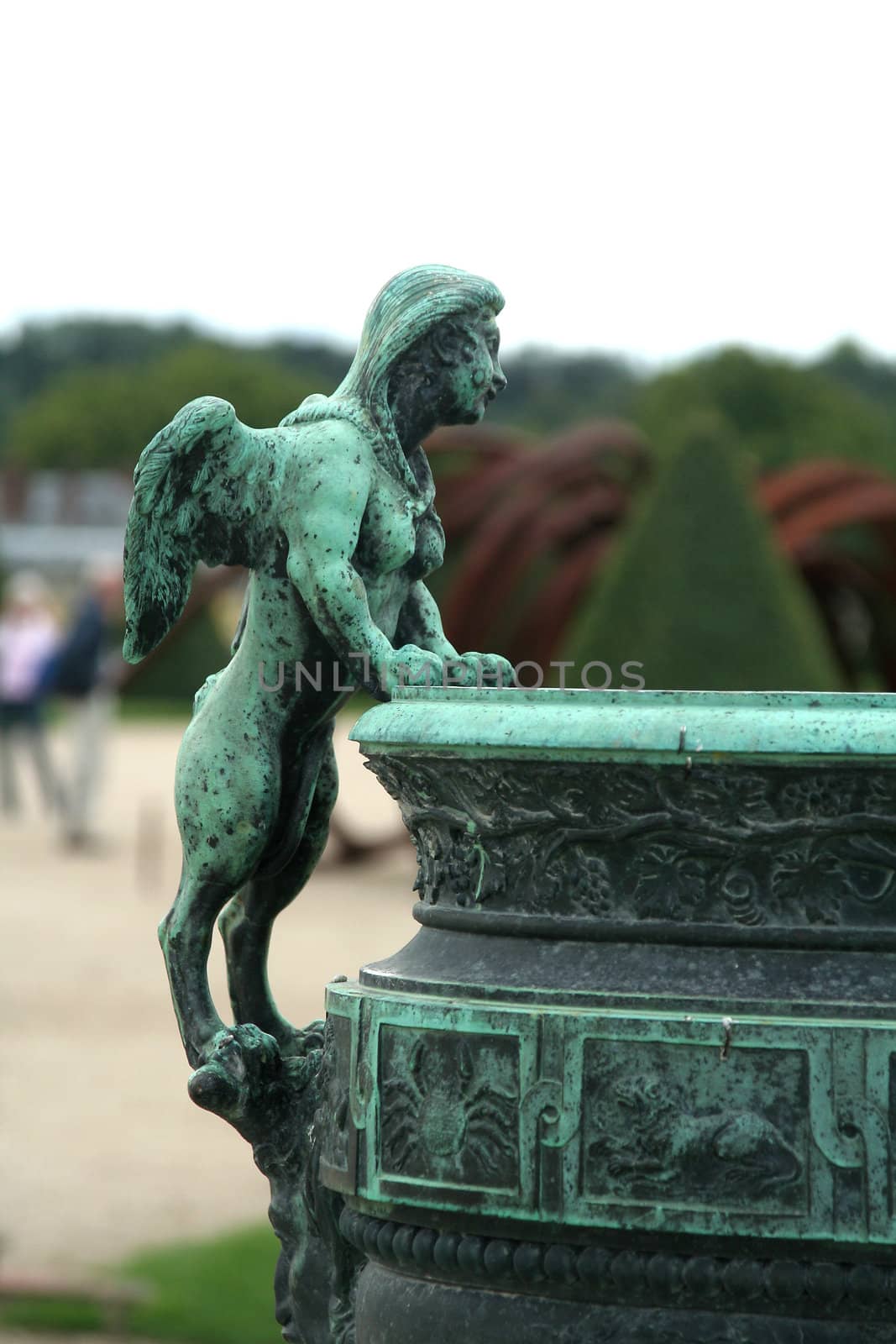 Park and Palace Chateau de Versailles. France. Park sculpture