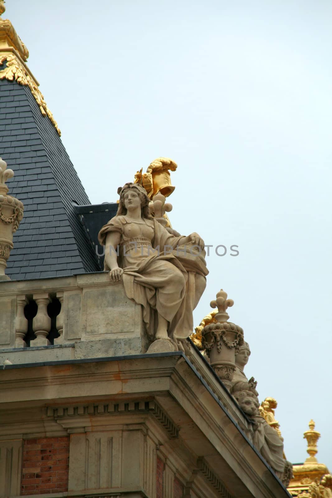 Park and Palace Chateau de Versailles. France. Facade.