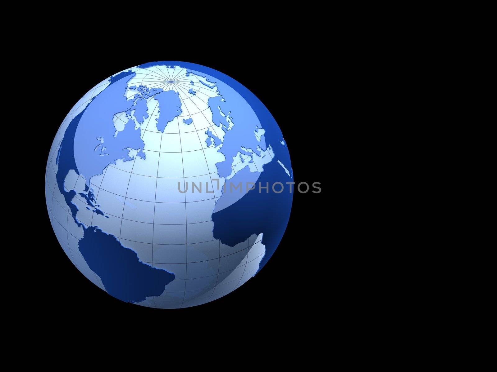 3d earth isolated on black background by chrisroll