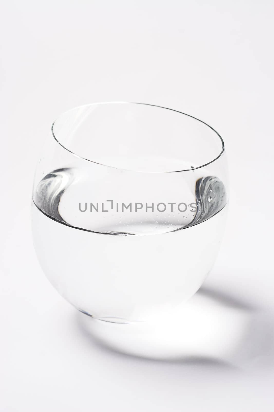 bowl of water on with background with shadow