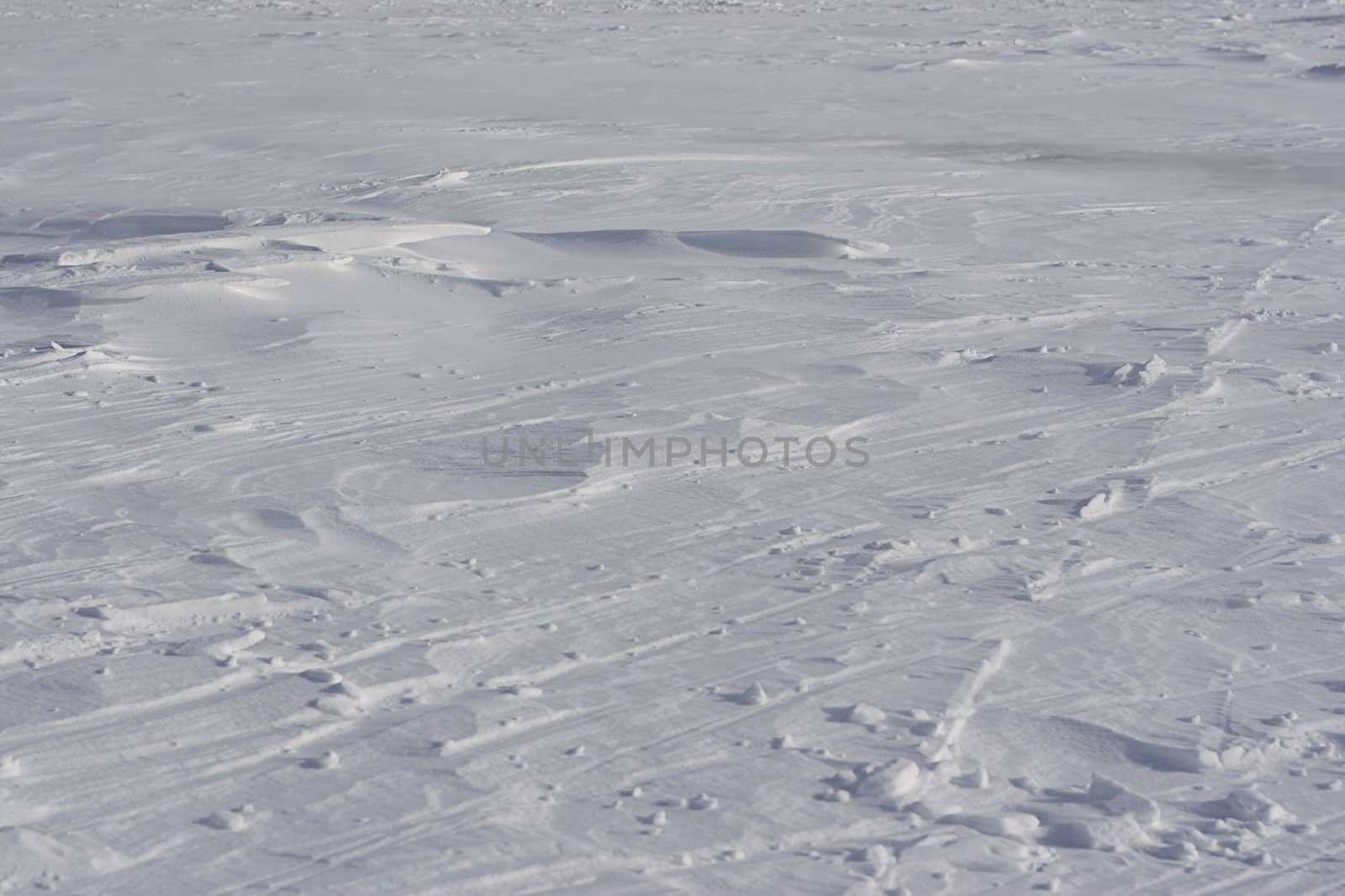 Close up view of a snow dune