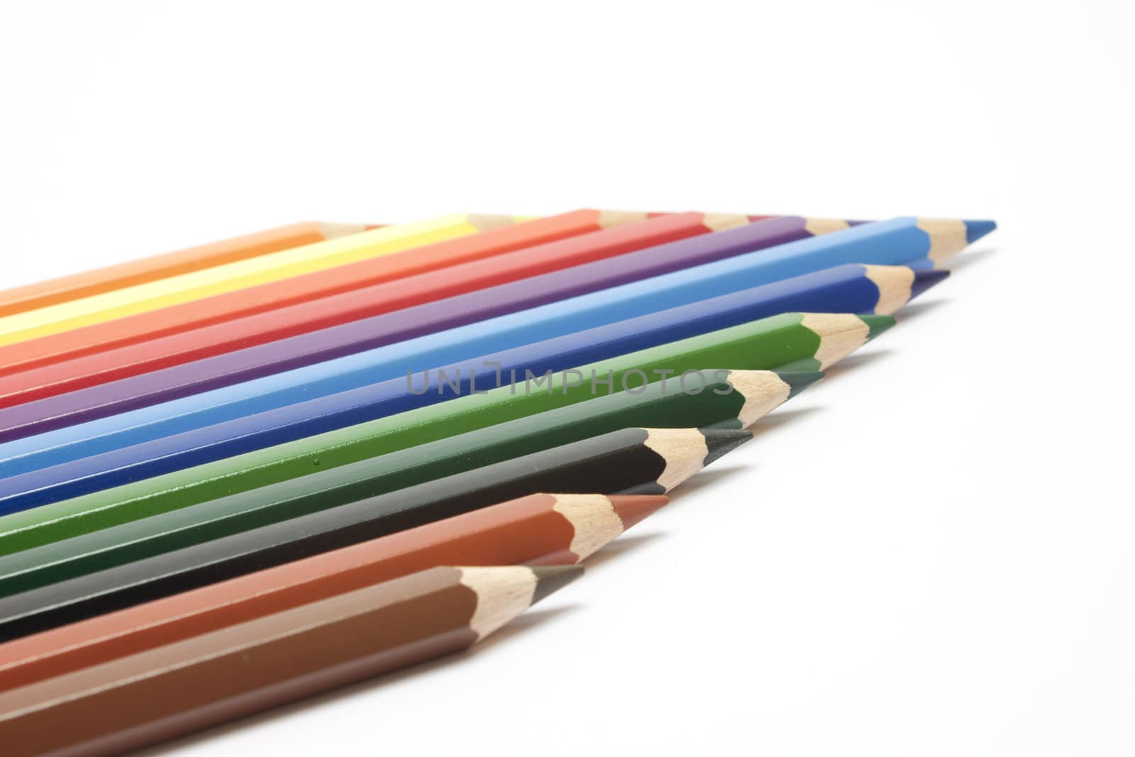 Color pencils isolated on white