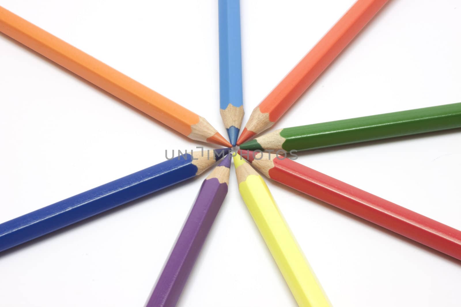 Color pencils isolated on white