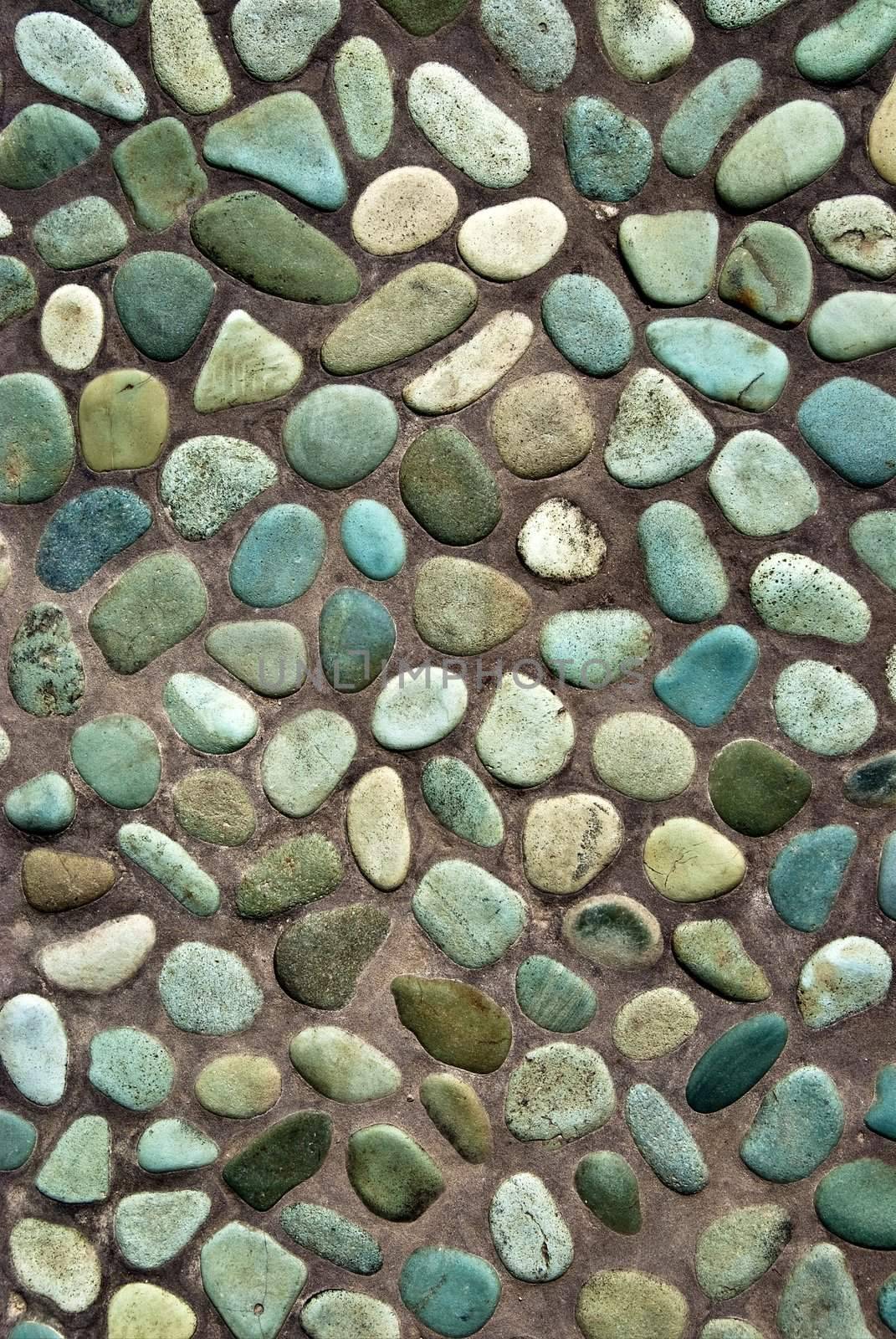 colored pebbles path by weknow