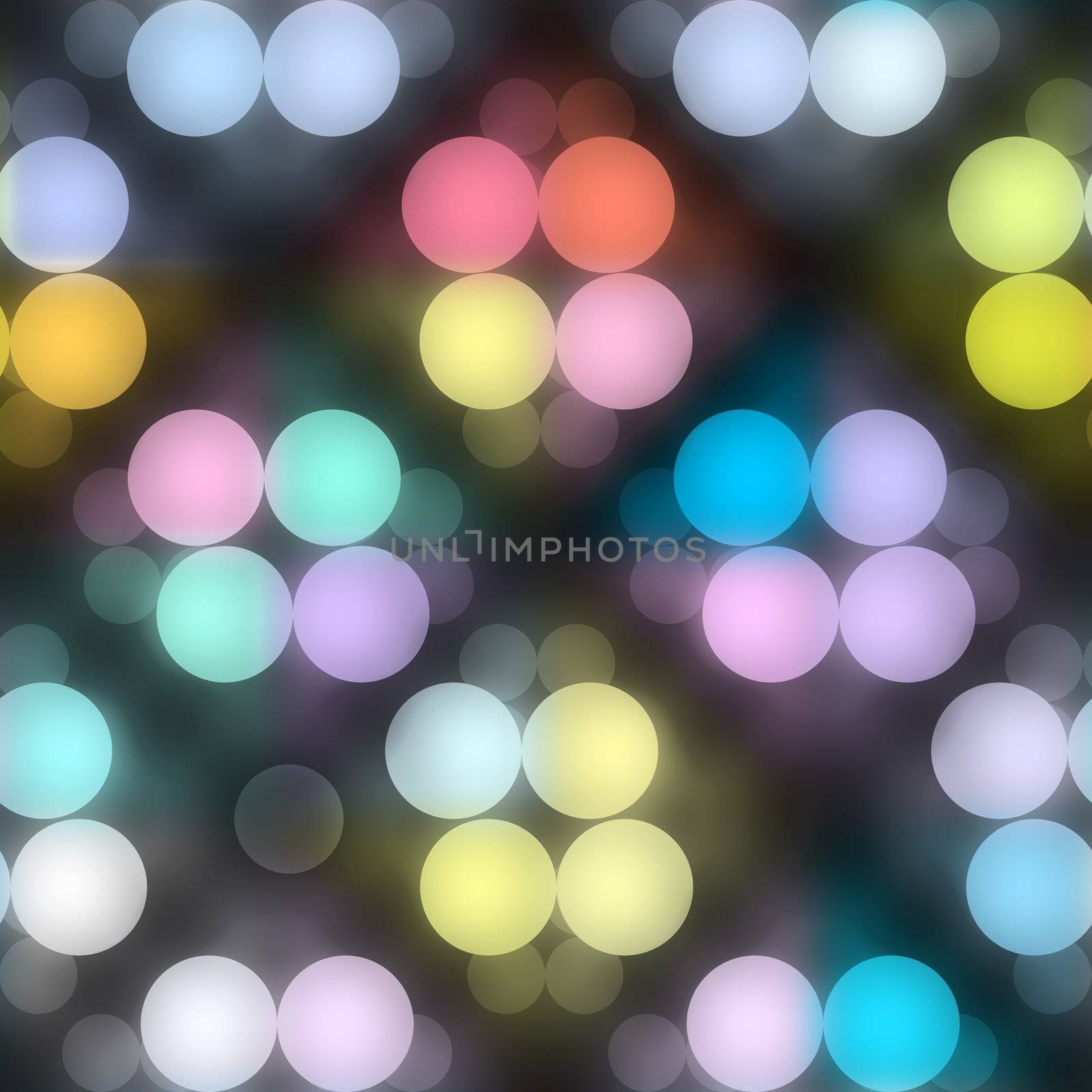seamless texture of glowing colorful light dots