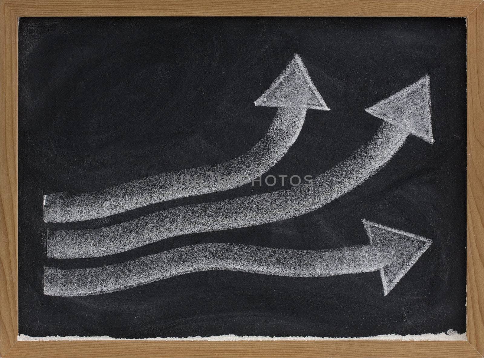 growth or progress concept on blackboard by PixelsAway