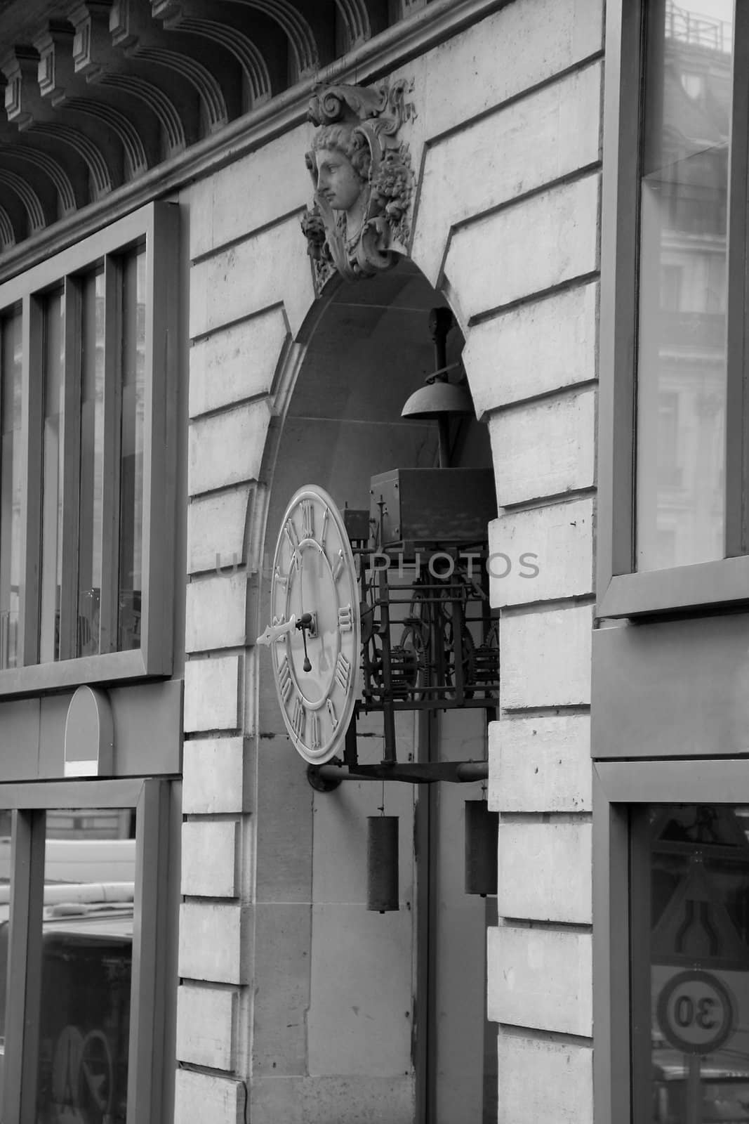 Capital of France - Paris. Street clock near the Grand Opera