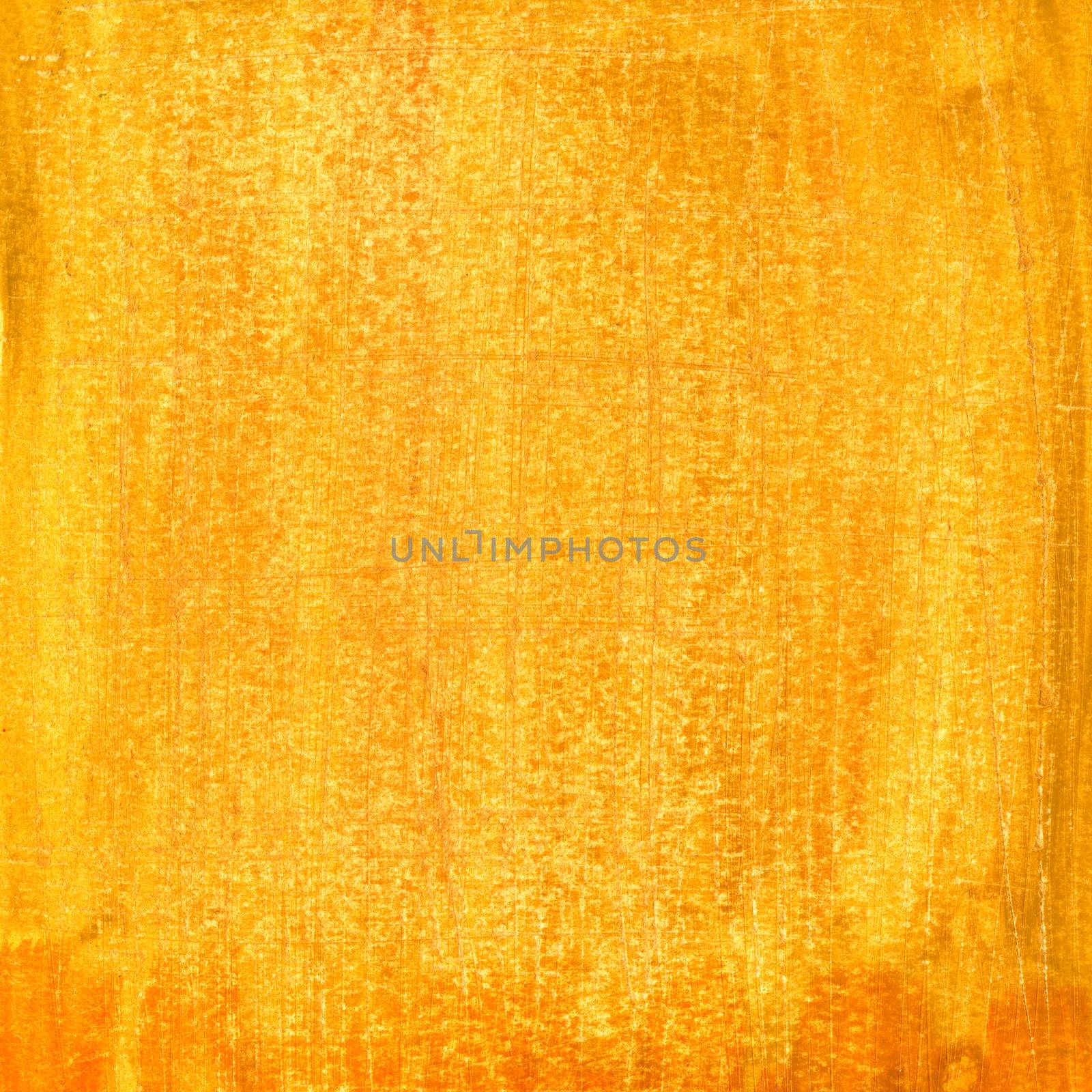 yellow and orange watercolor painted abstract with scratched paper texture, self made