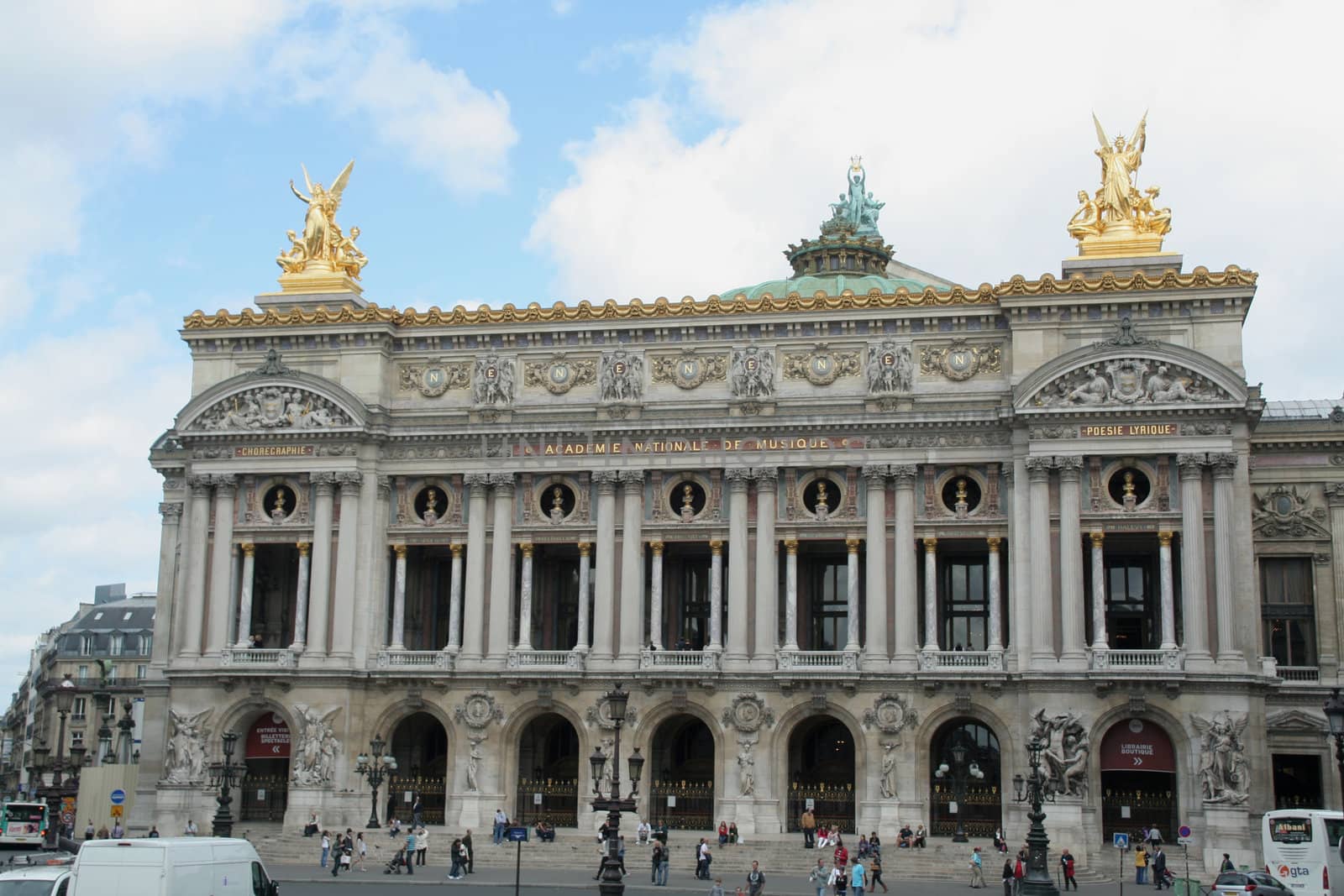 Houses on the streets of the capital of France - Paris. Grand Opera