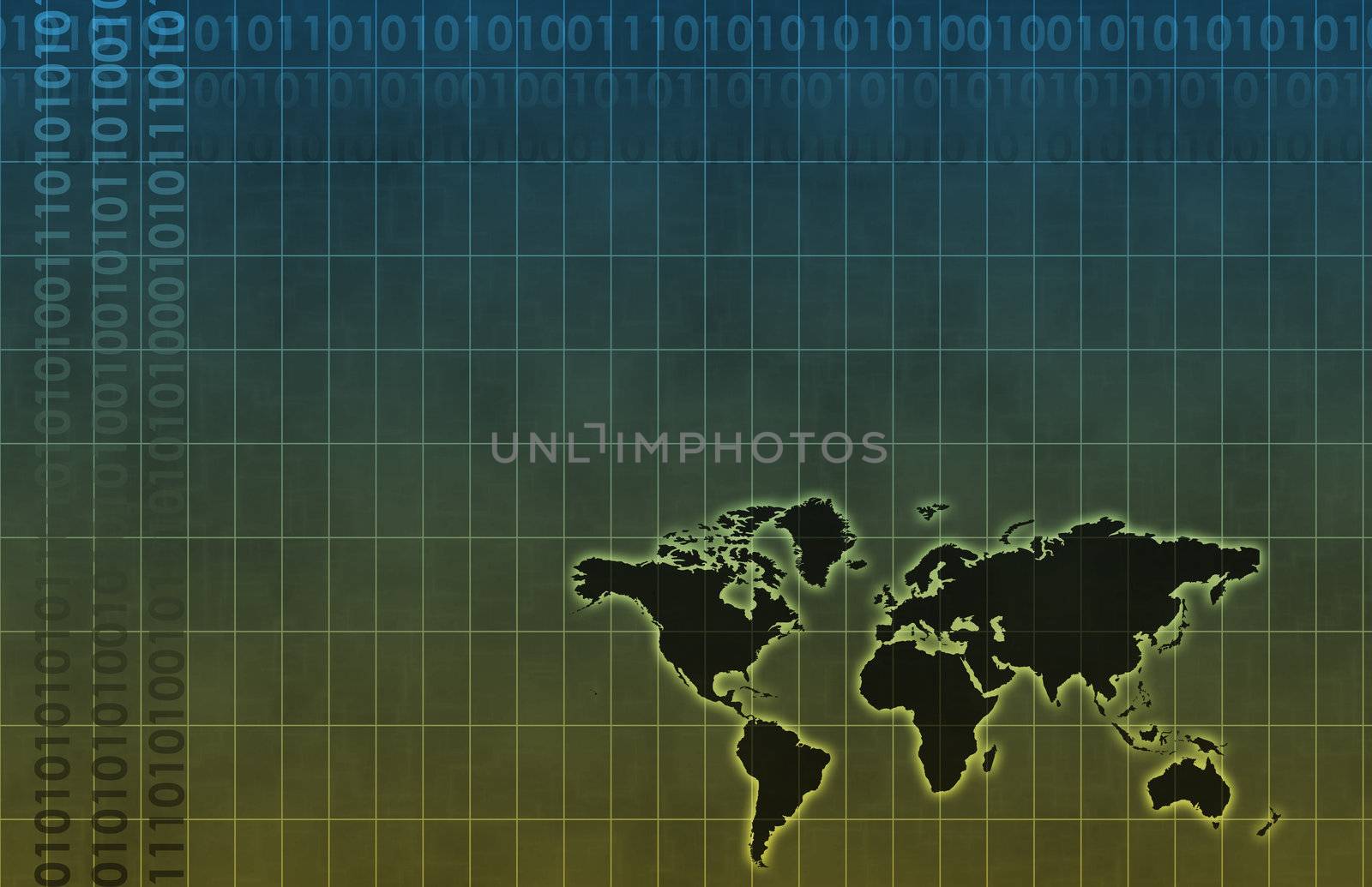 Global Business System Data as Background Wallpaper