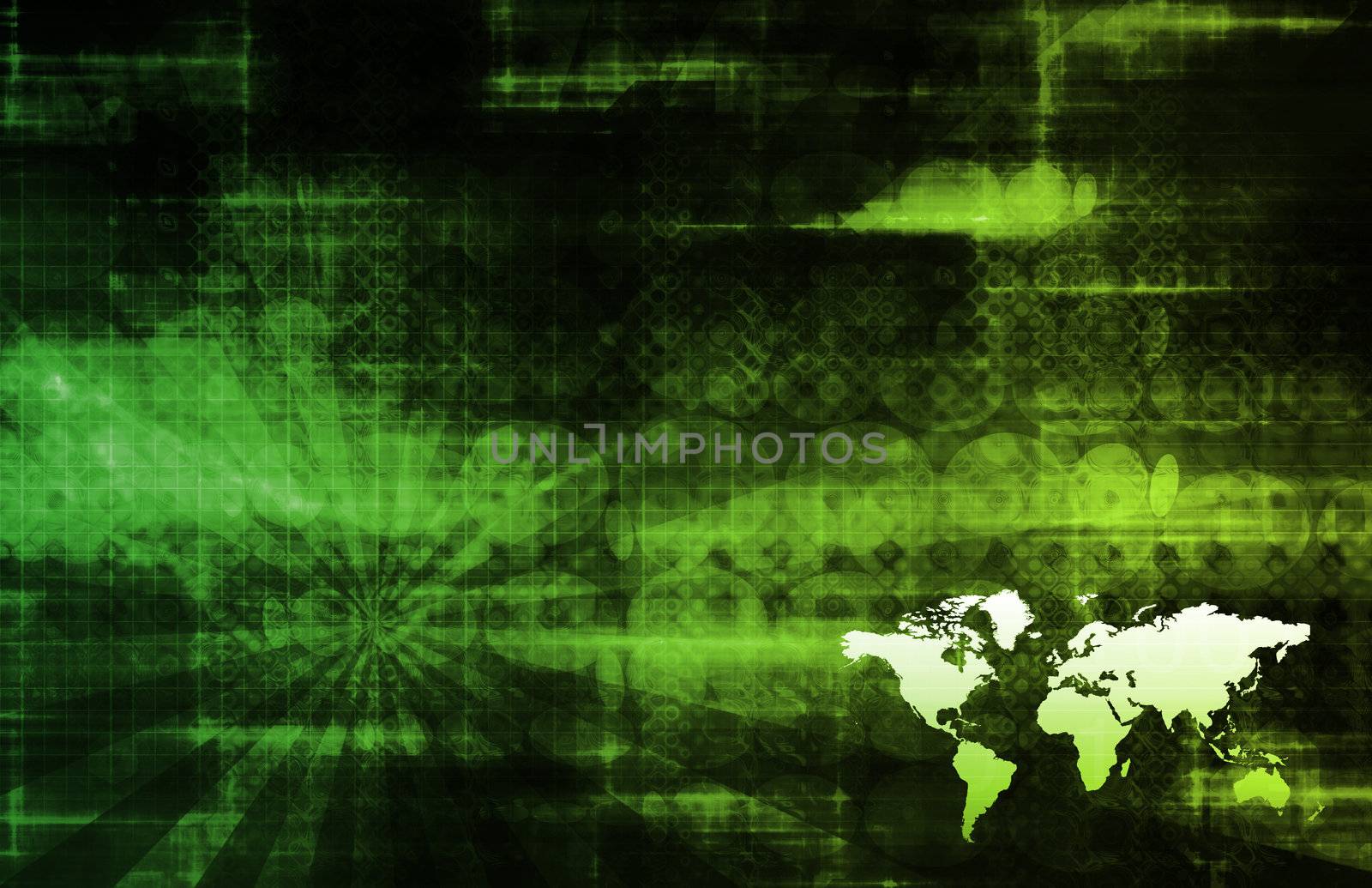 Tech Digital Data Transfer Network as Abstract 