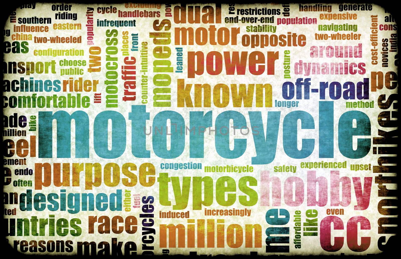 Motorcycle Hobby as a Fun Abstract Background