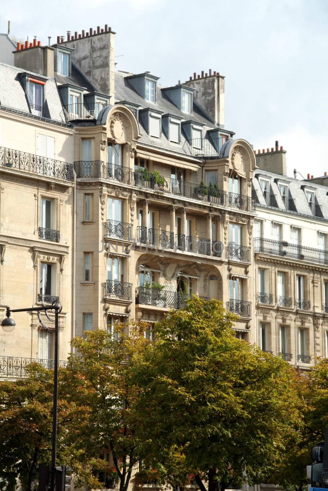 Houses on the streets of the capital of France - Paris. Trokadero.