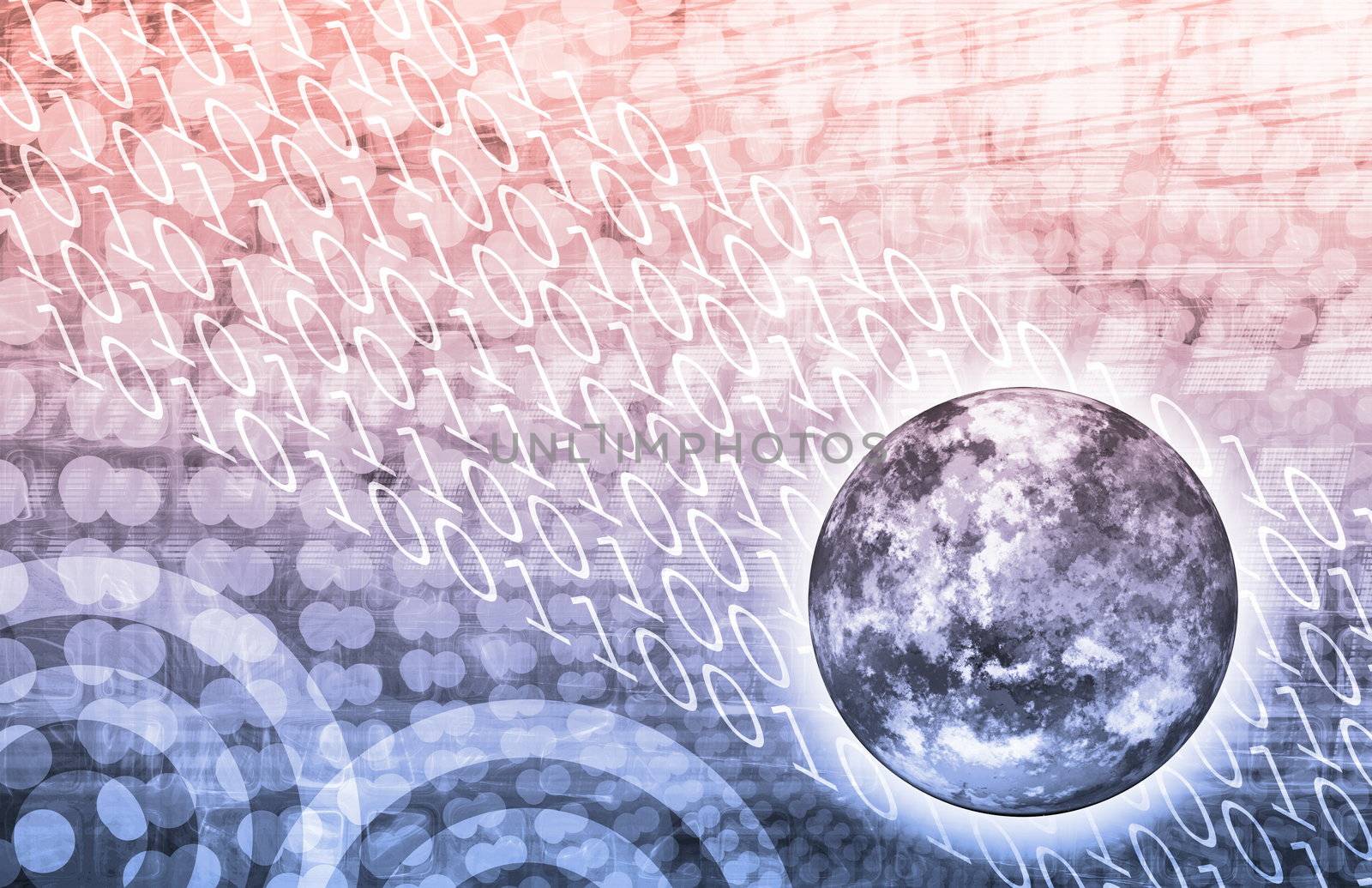 Futuristic Technology Data Flow as Art Abstract
