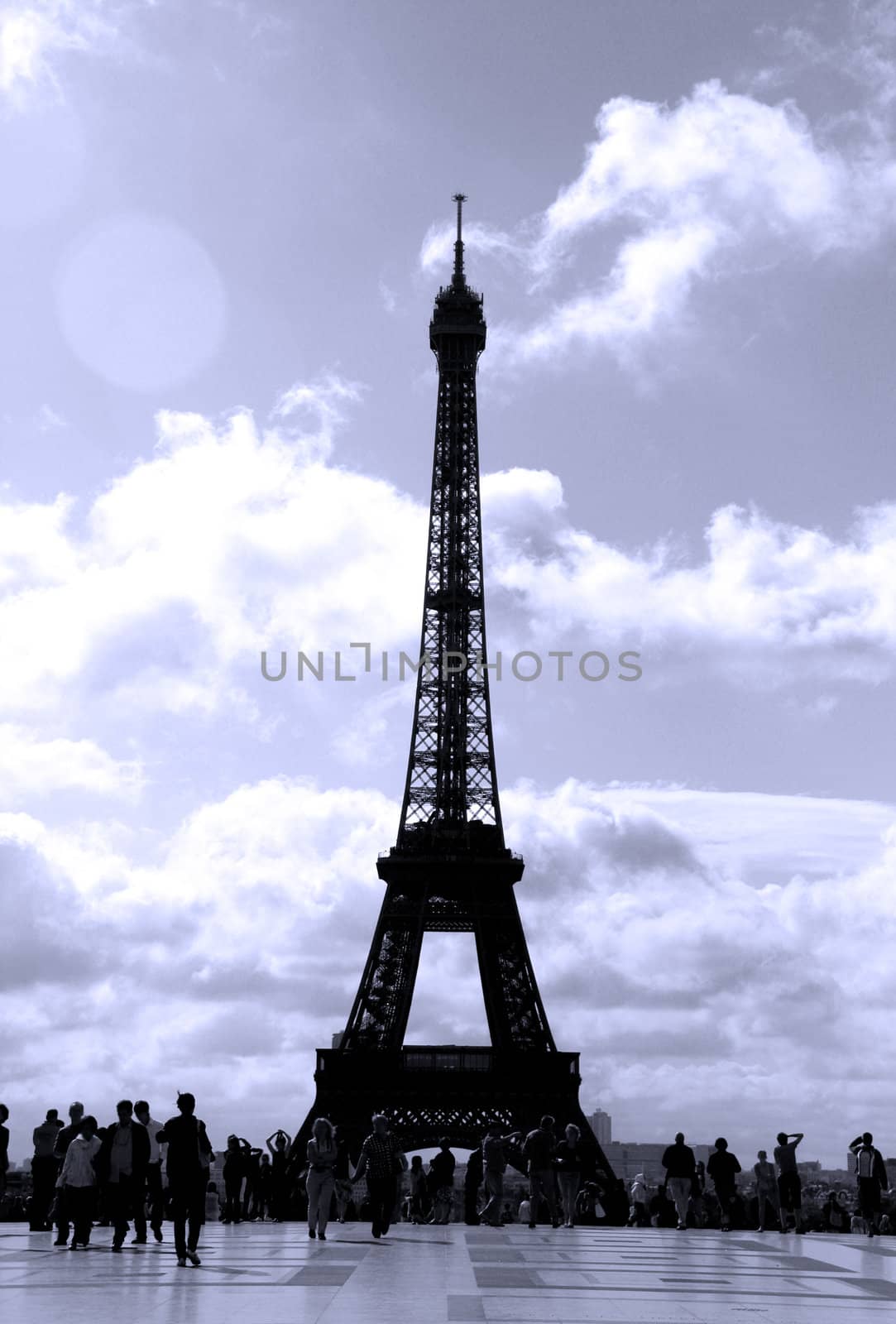 Capital of France - Paris. The Eiffel Tower. The view from the Trocadero.