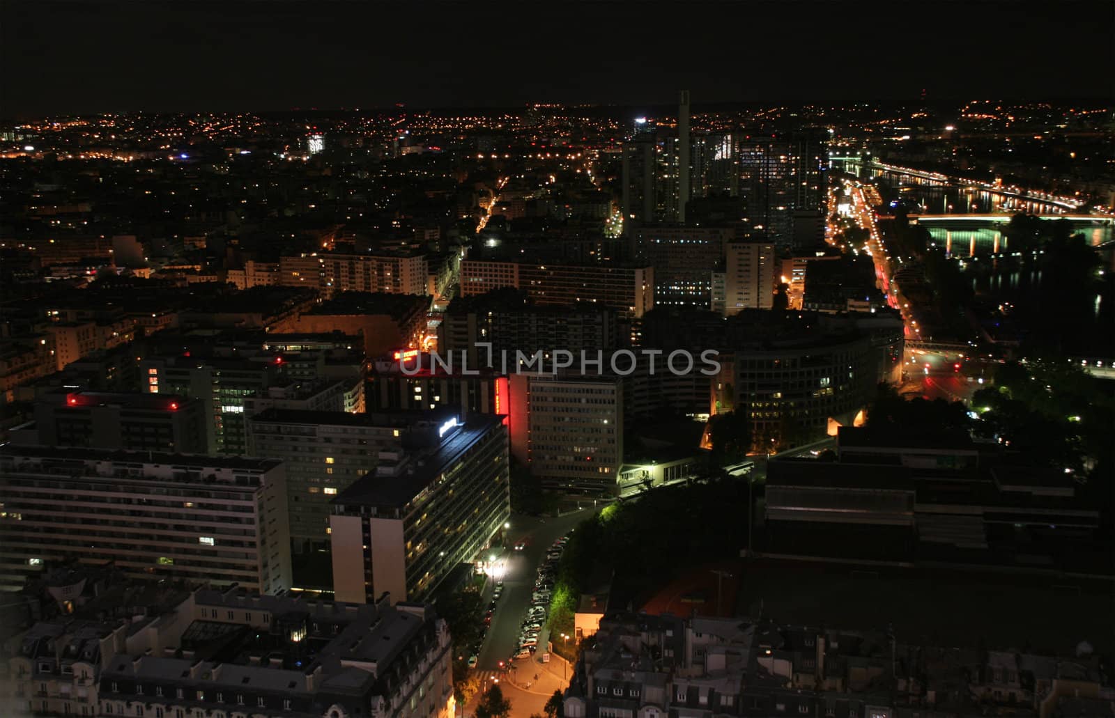 Paris. Night view from the Eiffel Tower by Vladimir