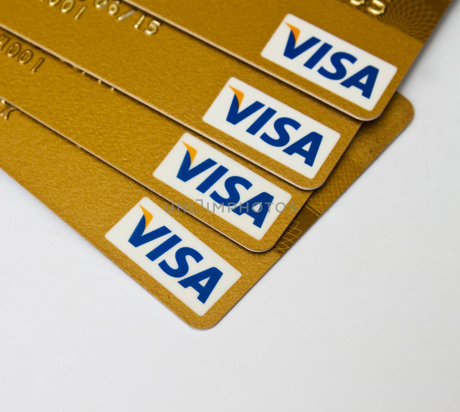 Visa Credit cards for ease of transaction.
