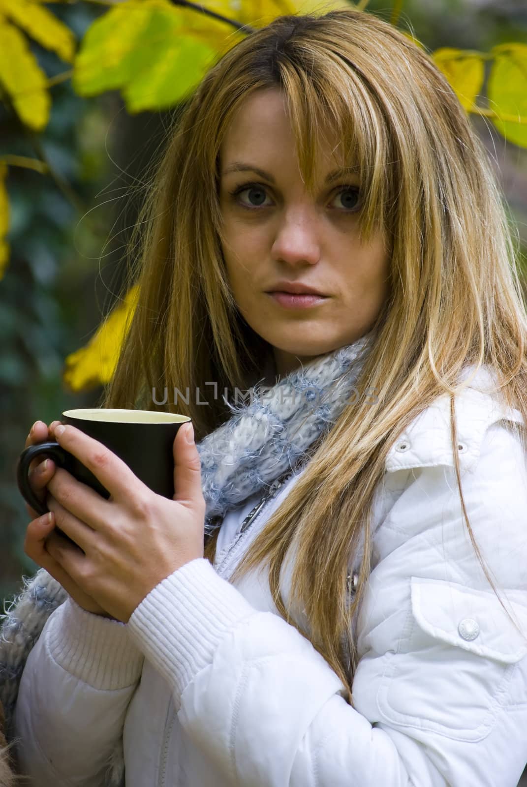 girl drinking tea by Dessie_bg
