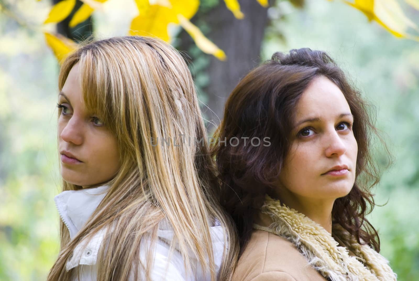 two young girls being angry to each other