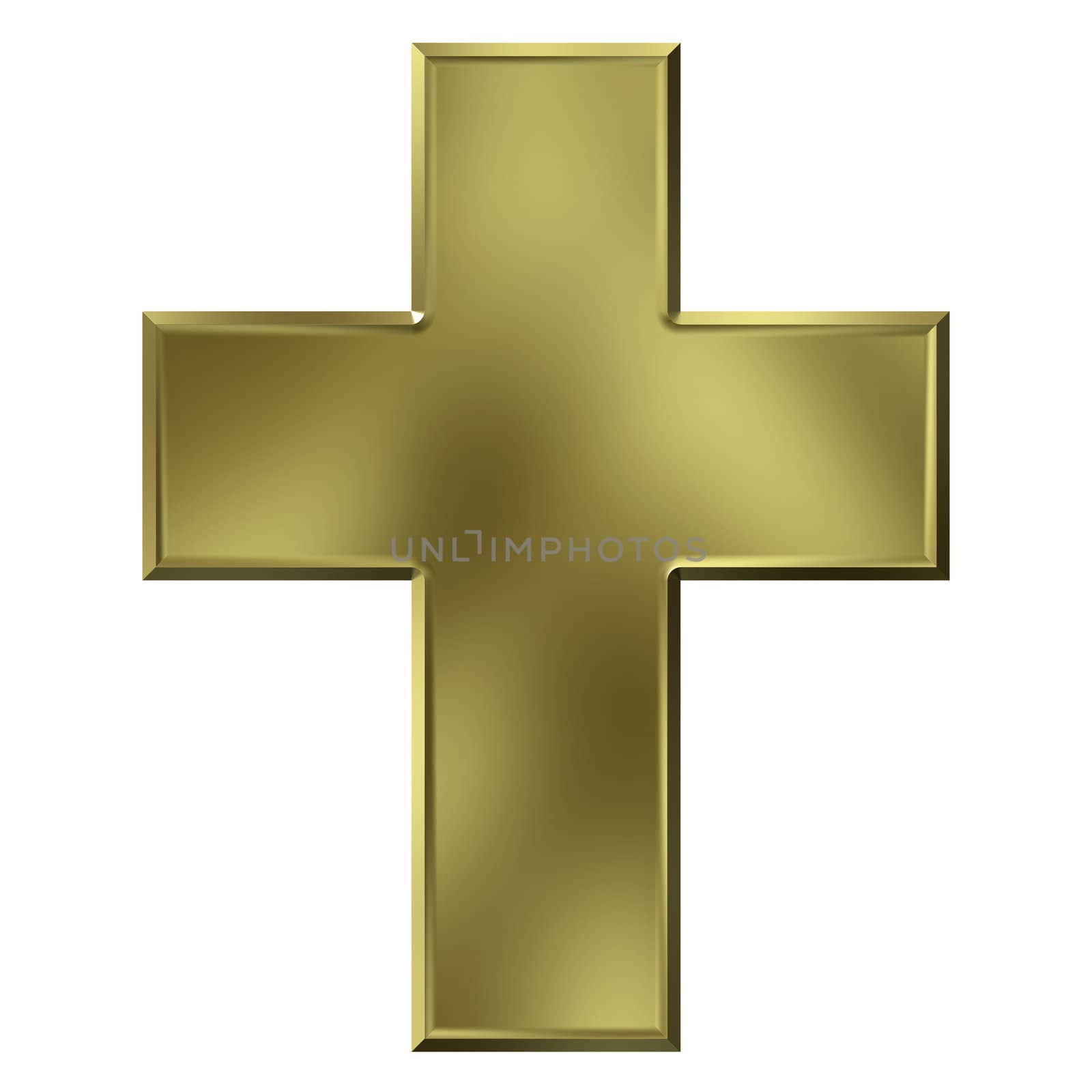 3D Golden Cross by Georgios