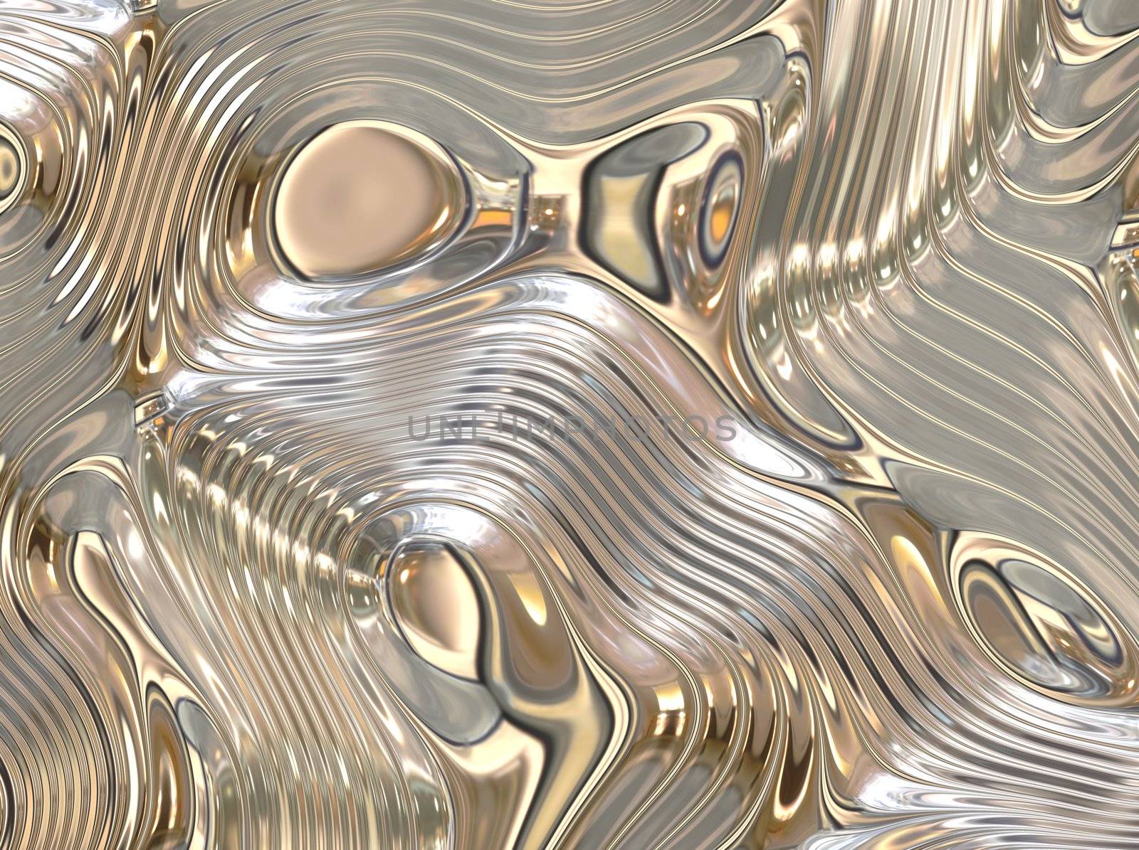 Liquid Metal Abstract Background with Fluid Ripples