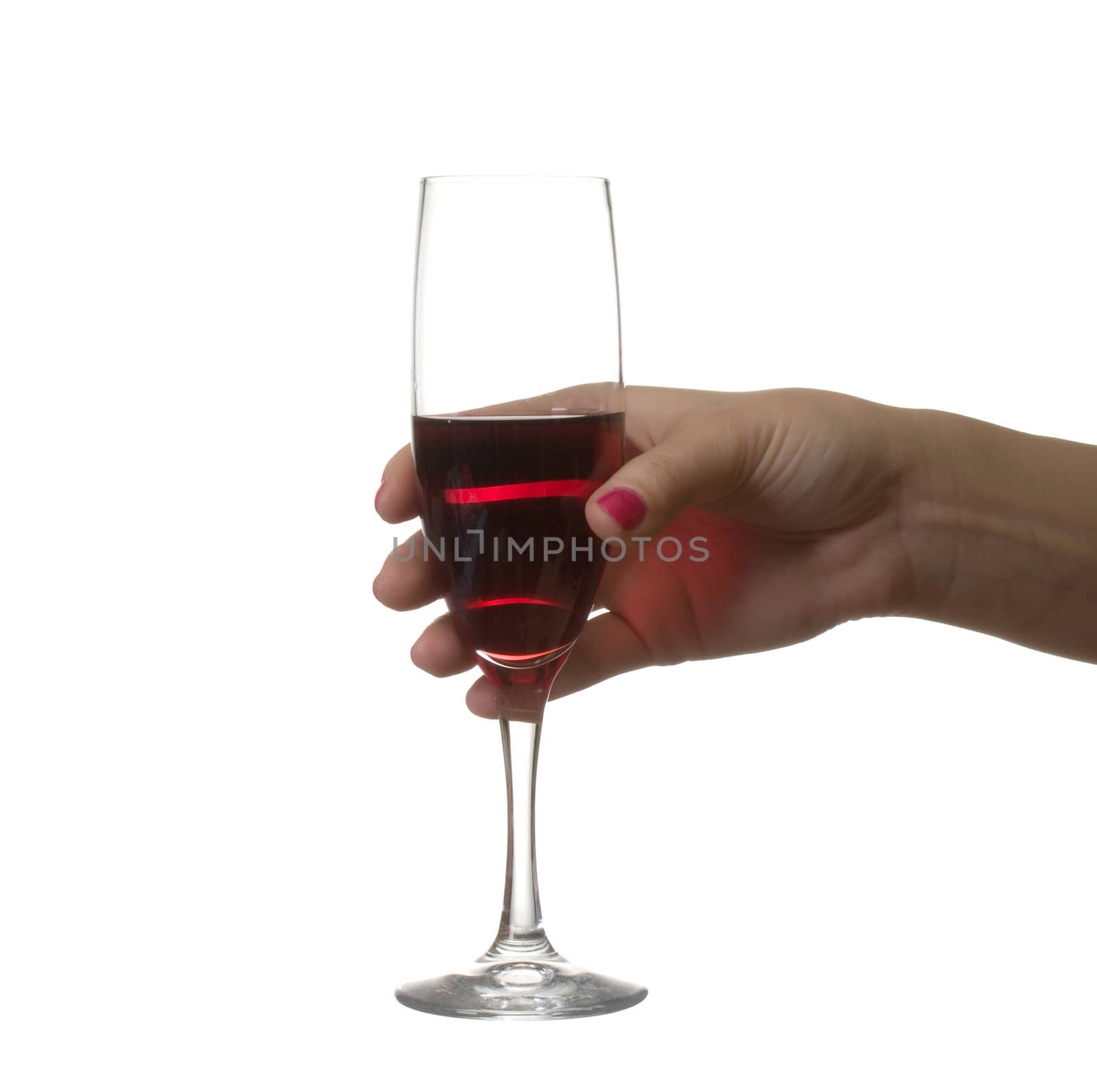 Hand with a wine glass. by kromeshnik