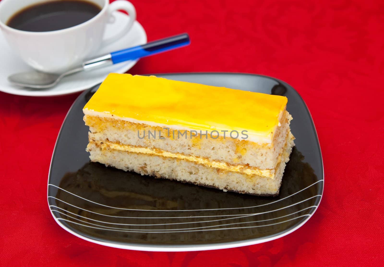Cake in a plate