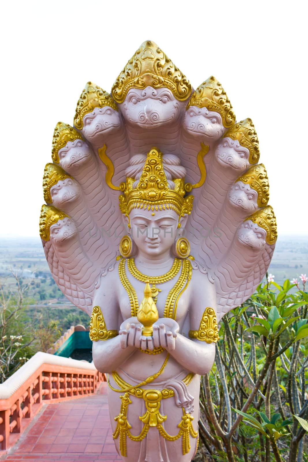 Deva in traditional Thai style decoration in Temple Thailand