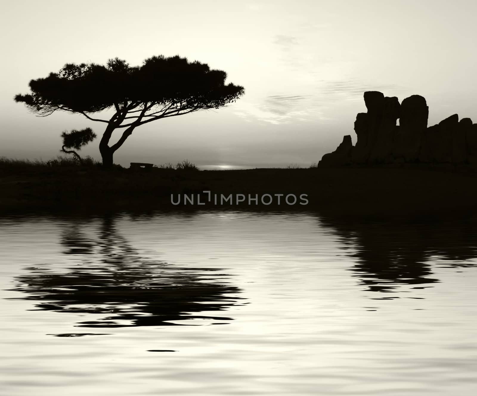 The oldest free-standing building/temple in the world. Oldest neolithic prehistoric temple built thousands of years before the pyramids. - Hagar Qim & Mnajdra Temples in Malta, Mediterranean Sea, Europe - here seen silhouetted at sunset