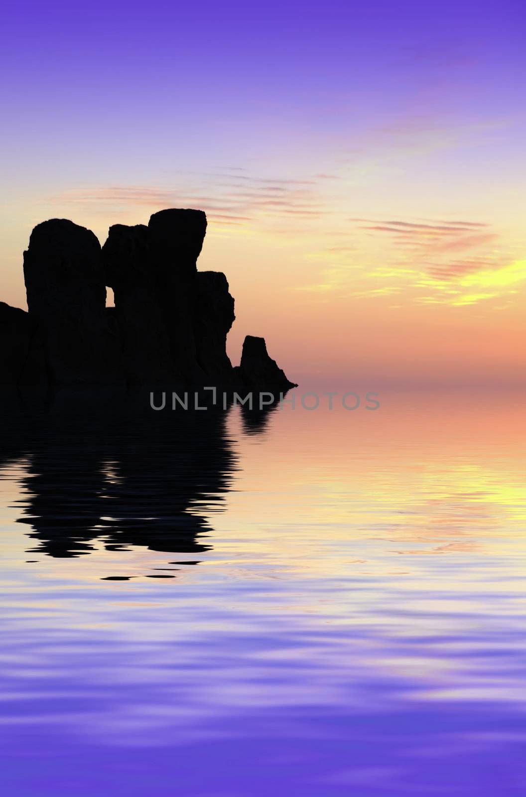 The oldest free-standing building/temple in the world. Oldest neolithic prehistoric temple built thousands of years before the pyramids. - Hagar Qim & Mnajdra Temples in Malta, Mediterranean Sea, Europe - here seen silhouetted at sunset