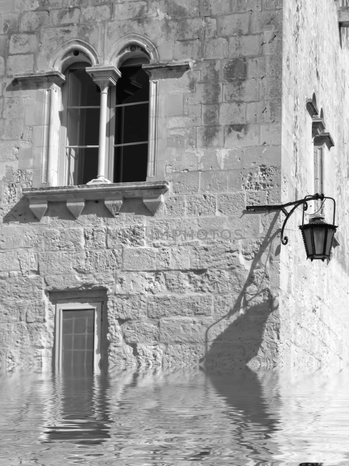 Medieval facade of house in the old city of Mdina, Malta