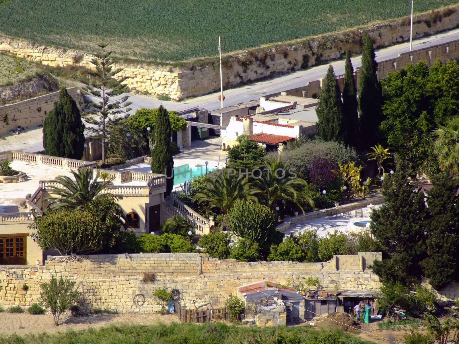 Typical countryside villa on the Mediterranean island of Malta