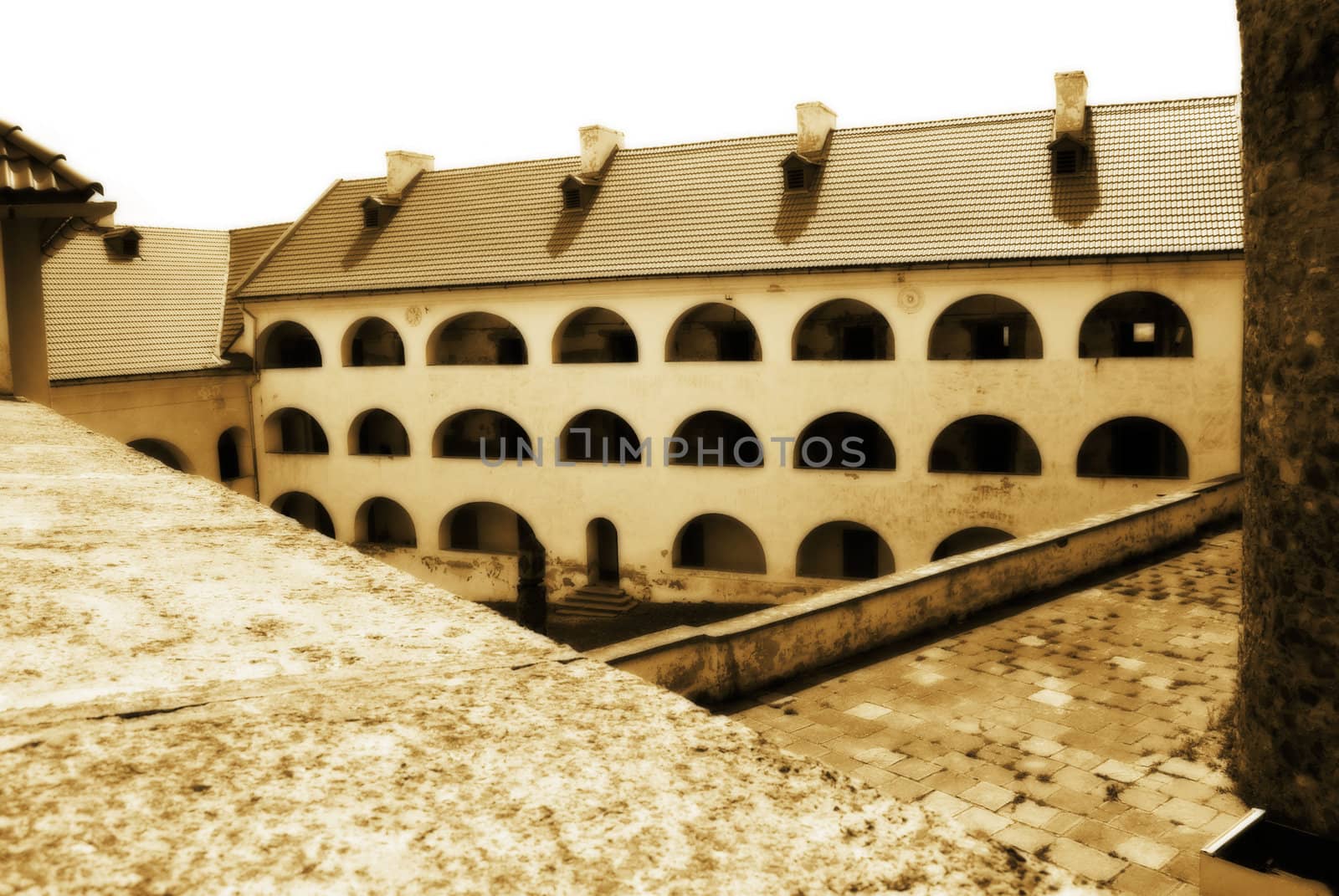 Transcarpathian historic monument Palanok castle built in XIV century