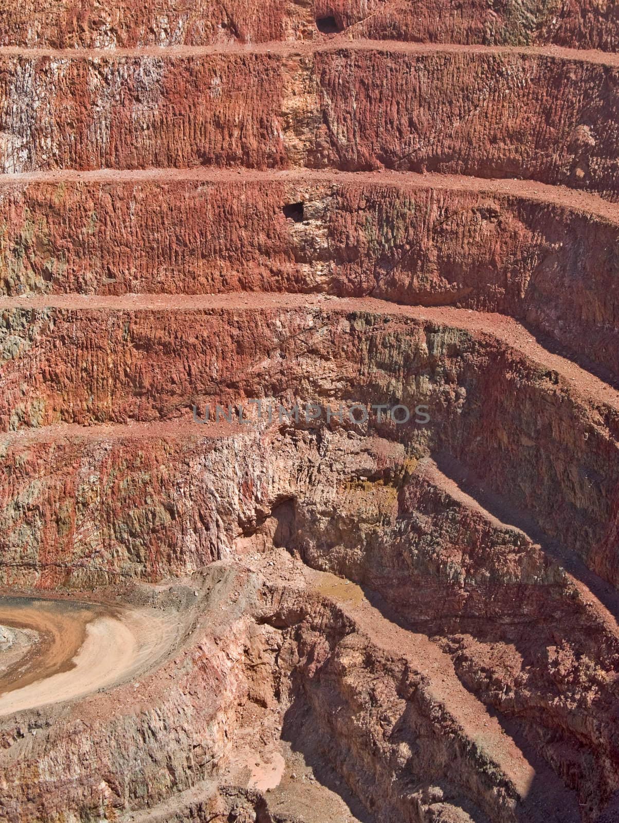 deep mine hole in rock strata by clearviewstock
