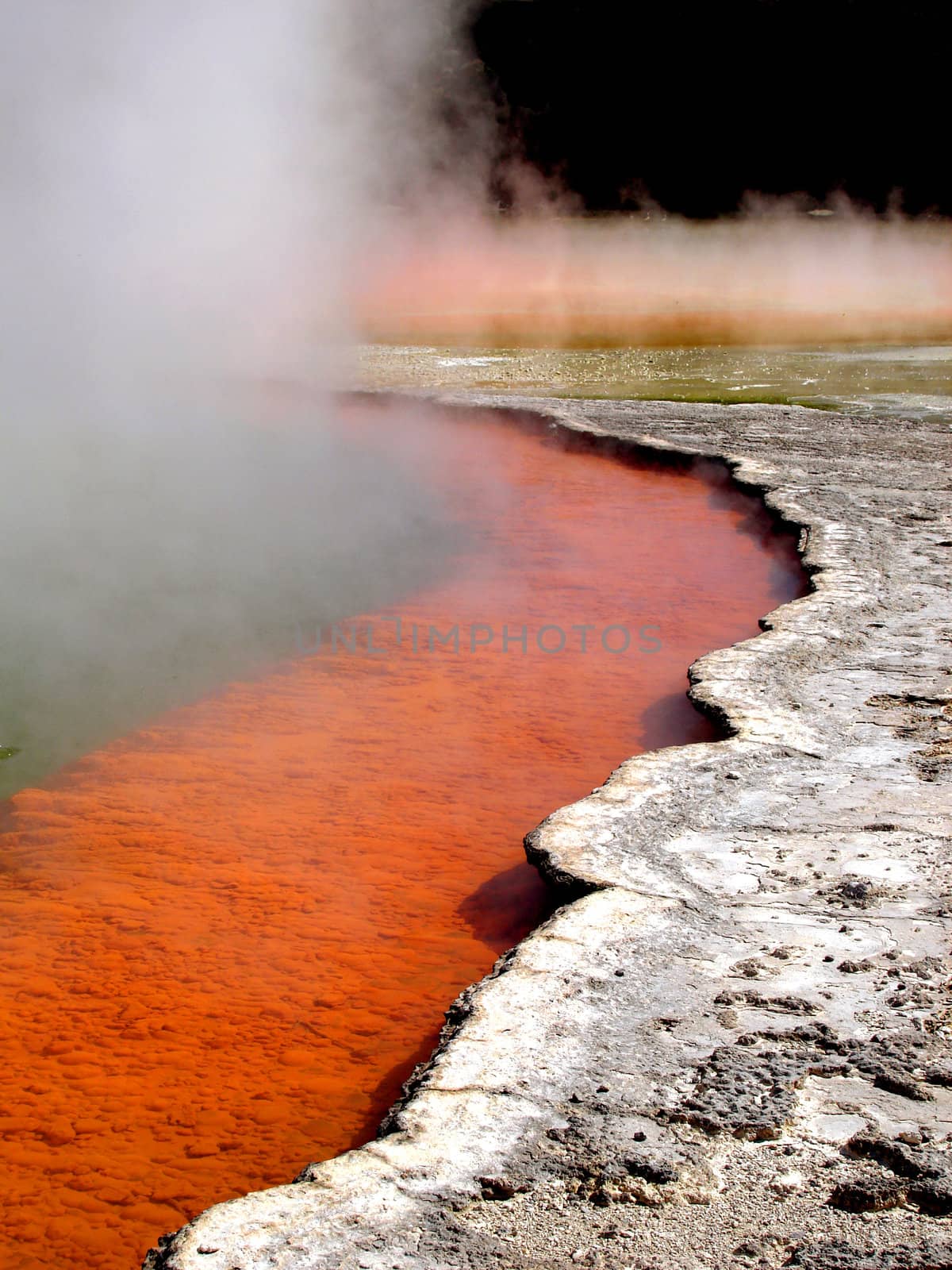 Geothermal Activity at the Champagne Pool of Waiotapu Thermal Re by Cloudia