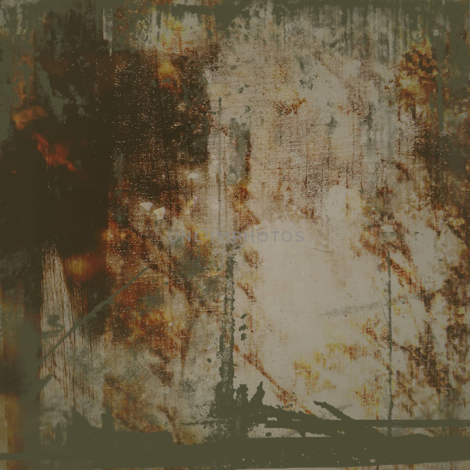Dirty looking grunge background and brown stain with copy space