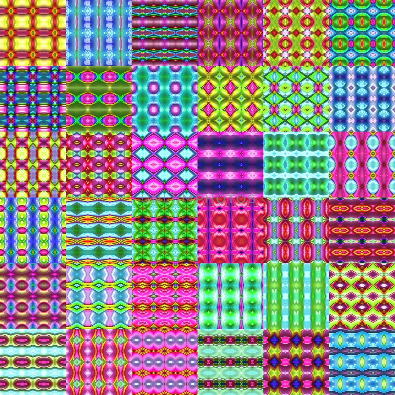 seamless texture of thirty six different square patterns