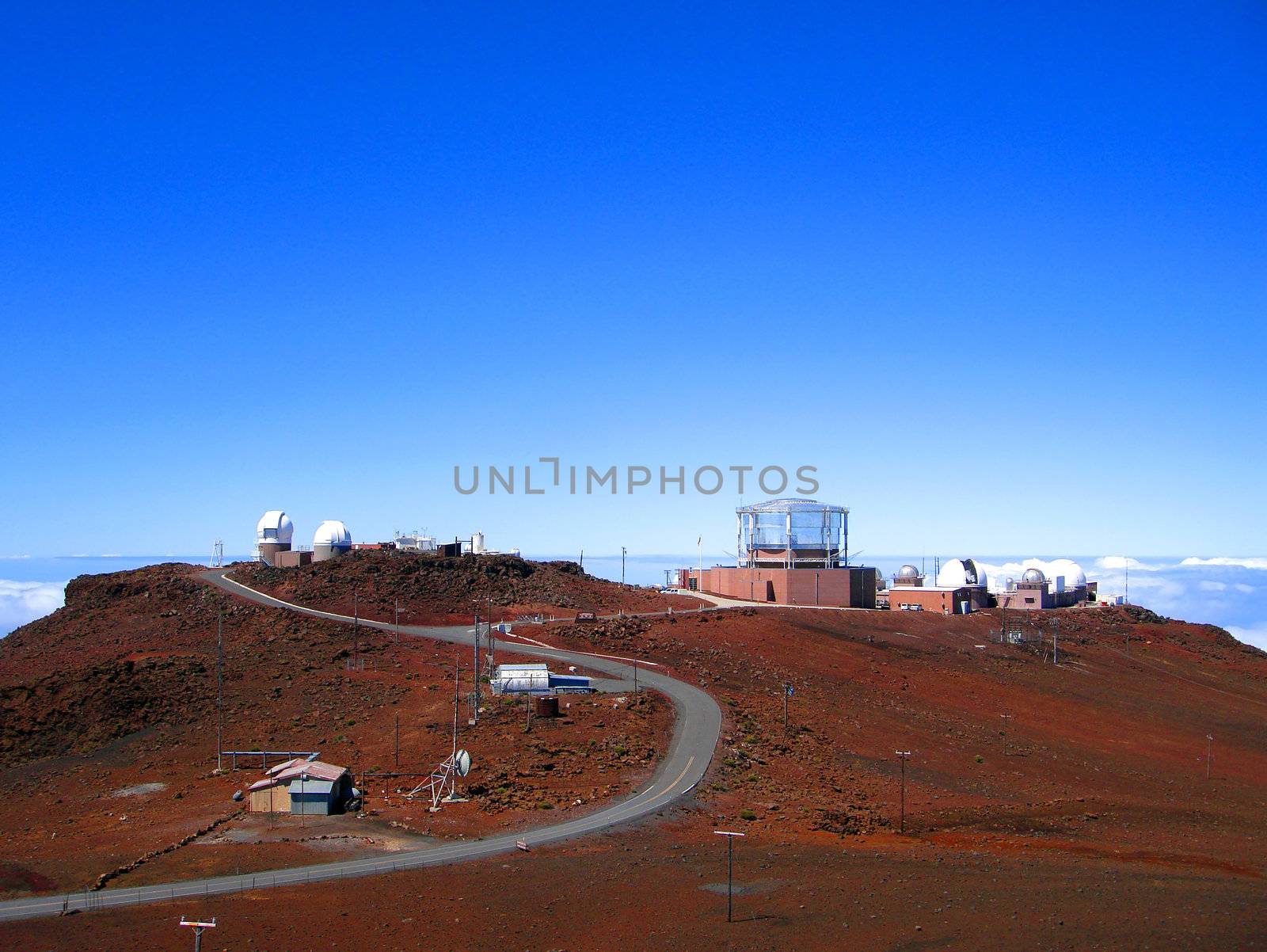 Ground-based Telescopes on the summit of Haleakala, Maui, Hawaii by Cloudia