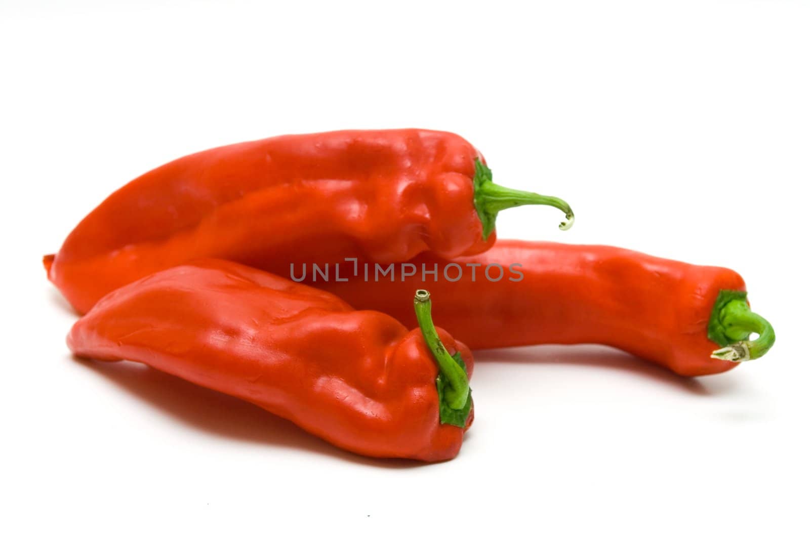 Red hot pepper on white background