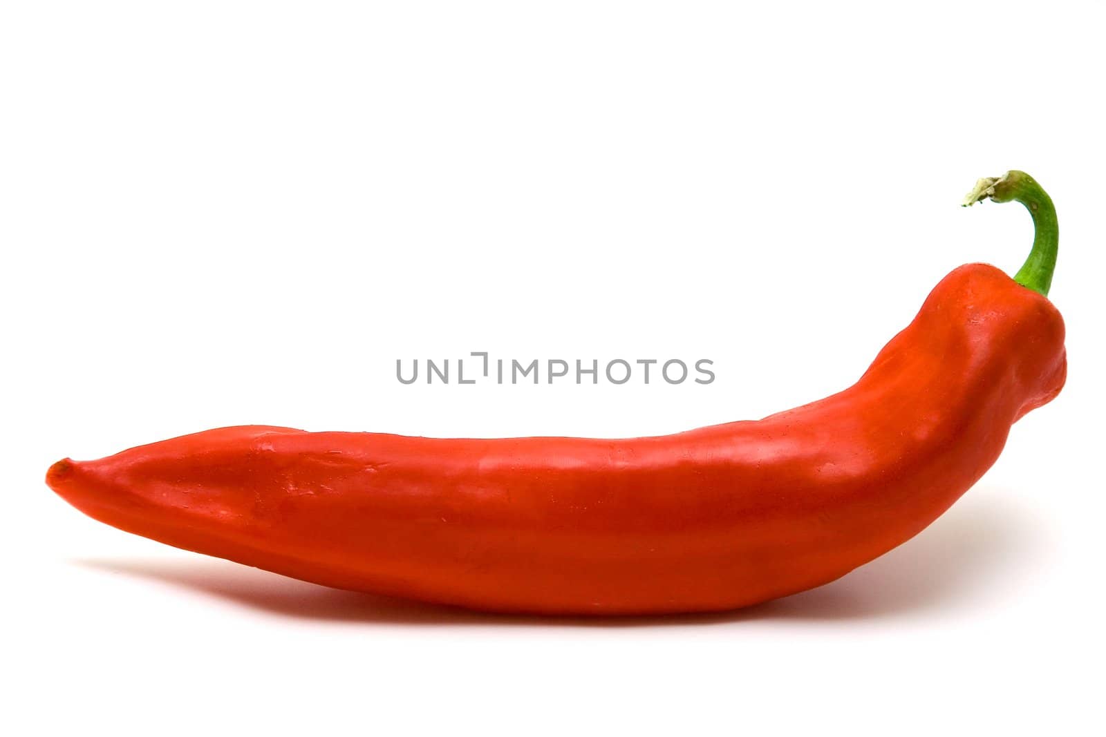 Red hot pepper on white background