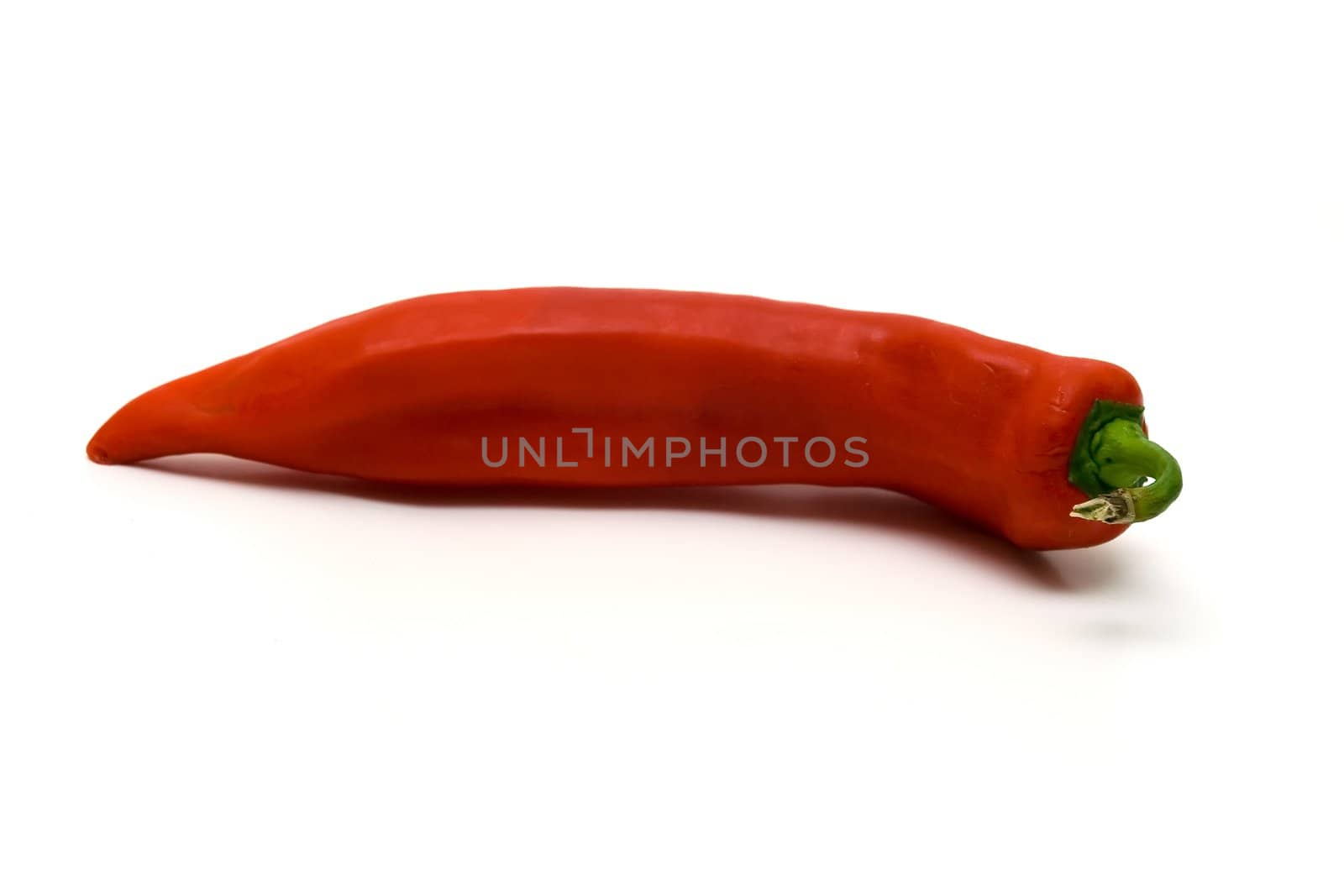 Red hot pepper on white background