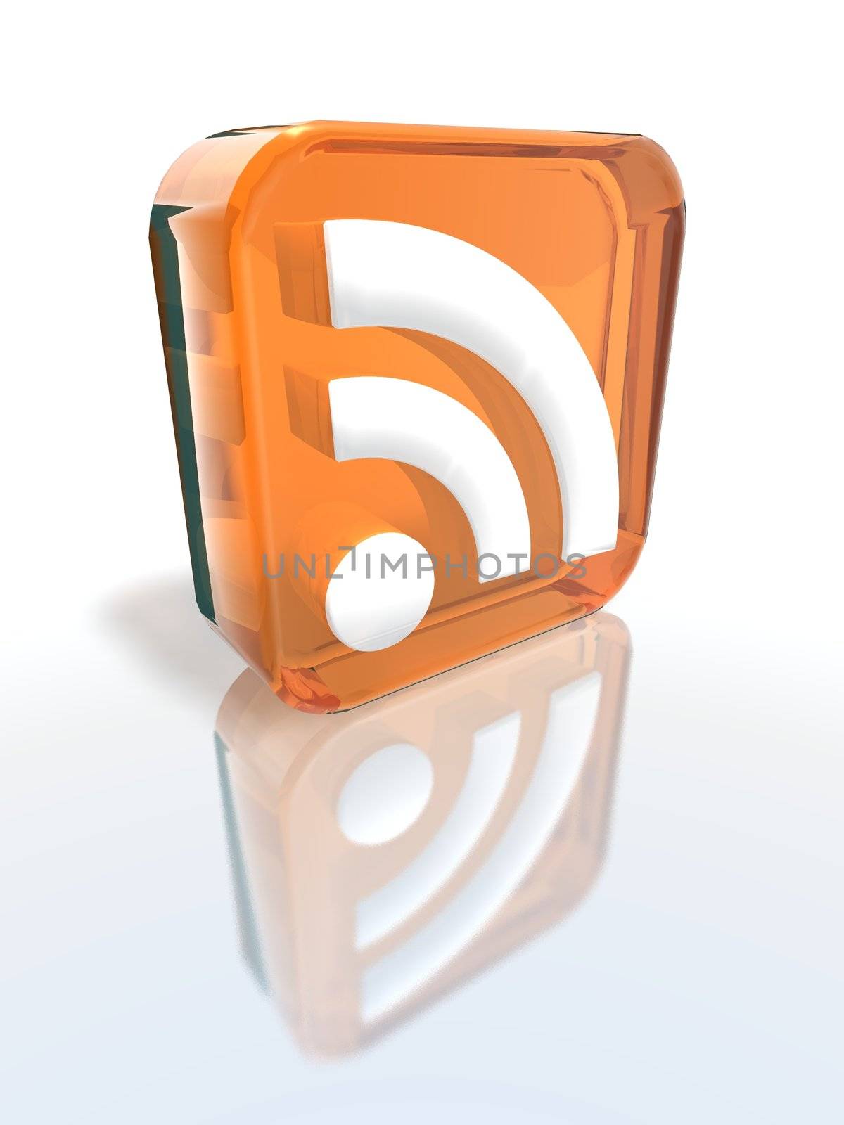 orange RSS sign by jbouzou
