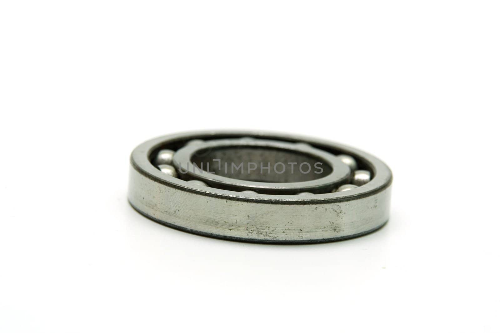 Steel bearing on white background. Single object.