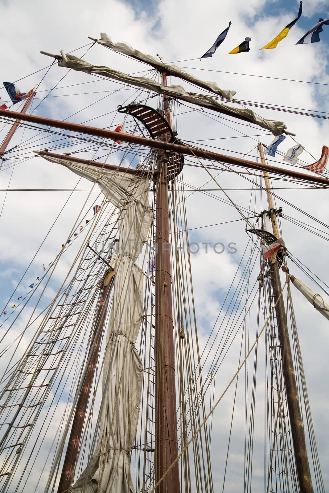 rigging of big sailing ship by furzyk73